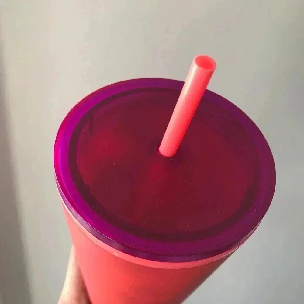 Starbucks Winter Spring 2022 Soft Touch Floral Coral Venti Tumbler